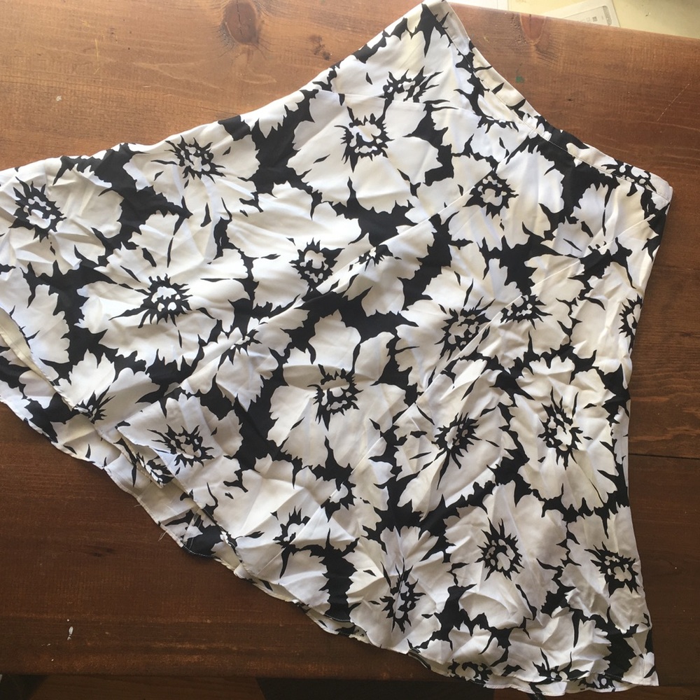Silk midi skirt